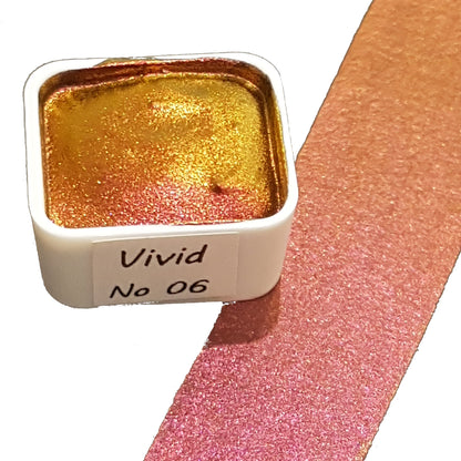 Vivid Series No 06 - Supershift Chameleon Handmade Watercolour Paint - Metallic Glitter Shimmer Calligraphy