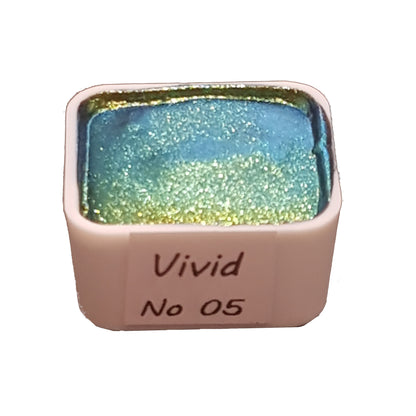 Vivid Series No 05 - Supershift Chameleon Handmade Watercolour Paint - Metallic Glitter Shimmer Calligraphy