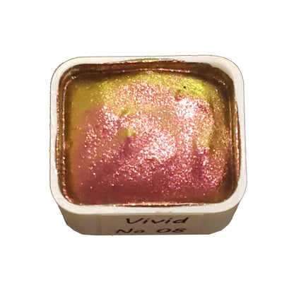 Vivid Series No 08 - Supershift Chameleon Handmade Watercolour Paint - Metallic Glitter Shimmer Calligraphy