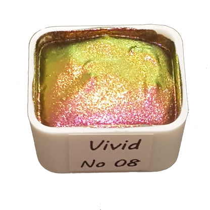 Vivid Series No 08 - Supershift Chameleon Handmade Watercolour Paint - Metallic Glitter Shimmer Calligraphy