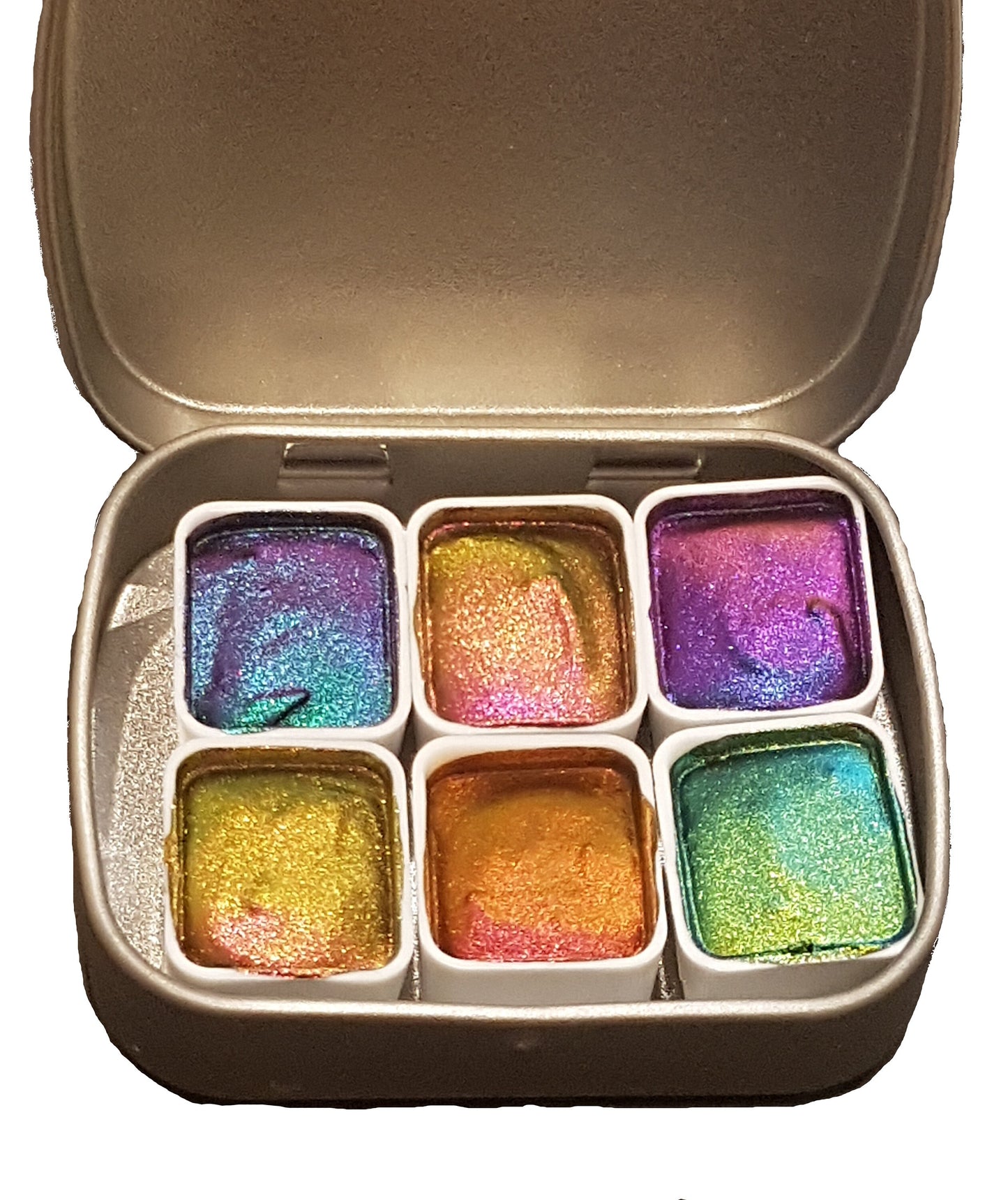 Vivid Series Vol 1 *Half Pan* Supershift Chameleon Watercolour Paint Artist Palette Set - Colour Shifting Paint - Handmade