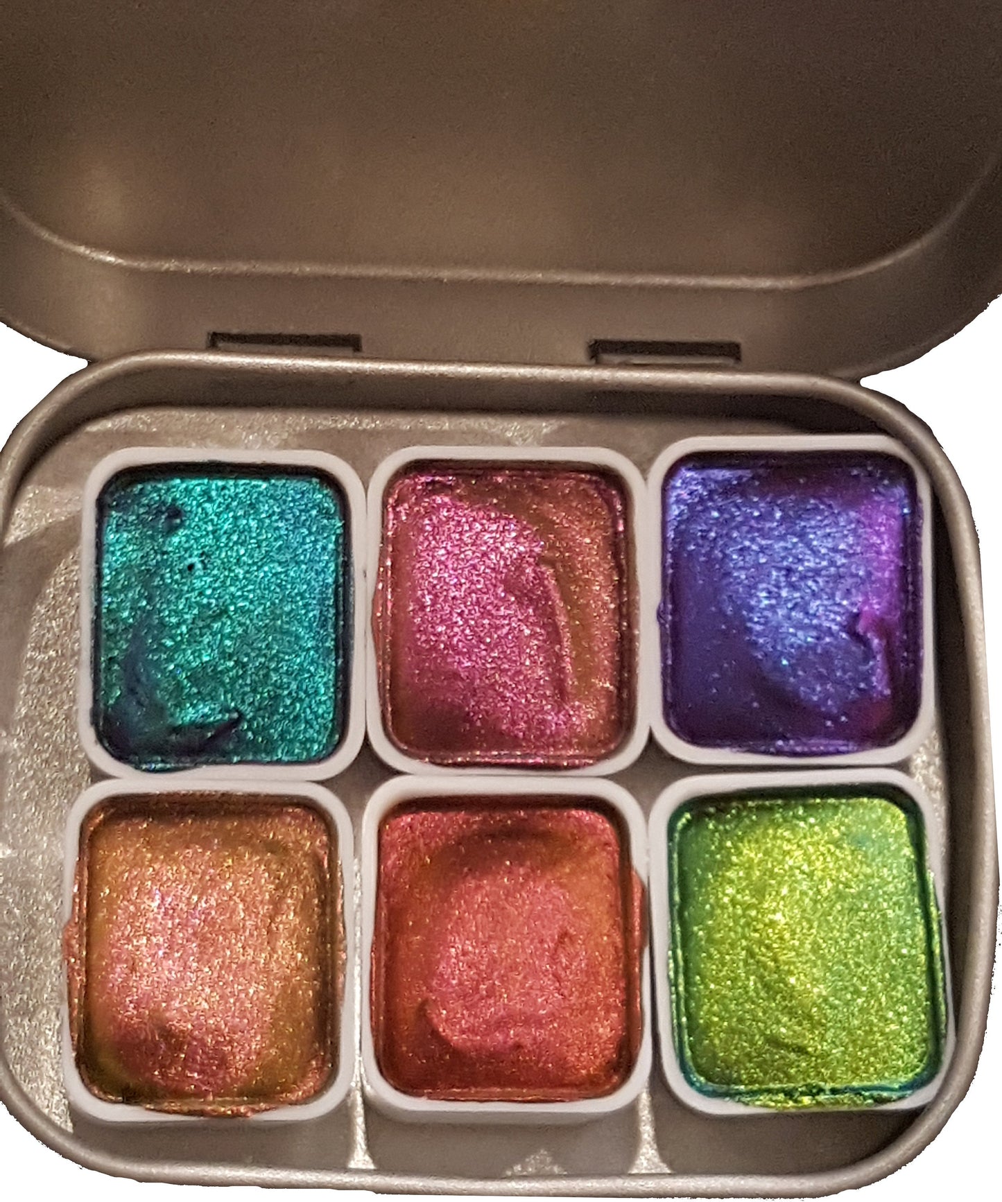 Vivid Series Vol 1 *Half Pan* Supershift Chameleon Watercolour Paint Artist Palette Set - Colour Shifting Paint - Handmade