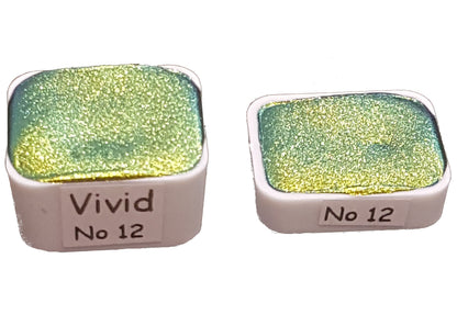 Vivid Series No 12 - Supershift Chameleon Handmade Watercolour Paint - Metallic Glitter Shimmer Calligraphy