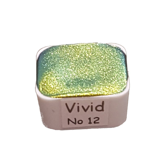 Vivid Series No 12 - Supershift Chameleon Handmade Watercolour Paint - Metallic Glitter Shimmer Calligraphy