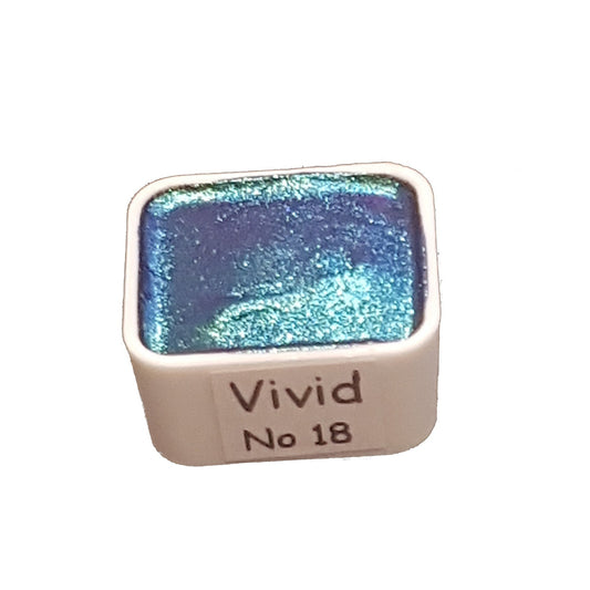 Vivid Series No 18 - Supershift Chameleon Handmade Watercolour Paint - Metallic Glitter Shimmer Calligraphy