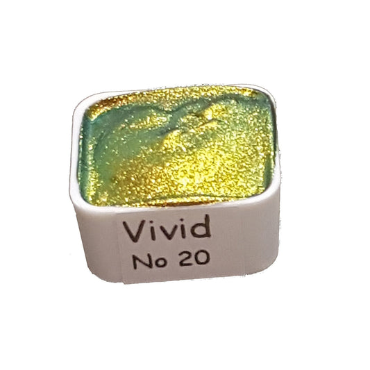 Vivid Series No 20 - Supershift Chameleon Handmade Watercolour Paint - Metallic Glitter Shimmer Calligraphy