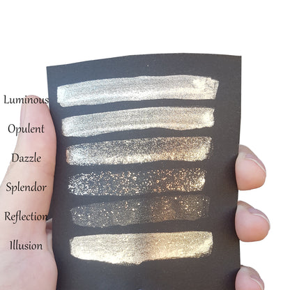 Luminous *Mirror Series* Handmade Silver Chrome Watercolour Paint - Metallic Glitter Holo Shimmer