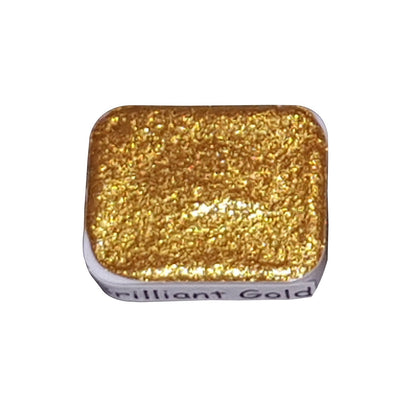 Brilliant Gold *Golden Series* Handmade Gold Chrome Watercolour Paint - Metallic Glitter Shimmer