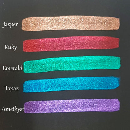 Ruby *Gemstone Series* Handmade Chrome Watercolour Paint - Metallic Glitter Holo Shimmer