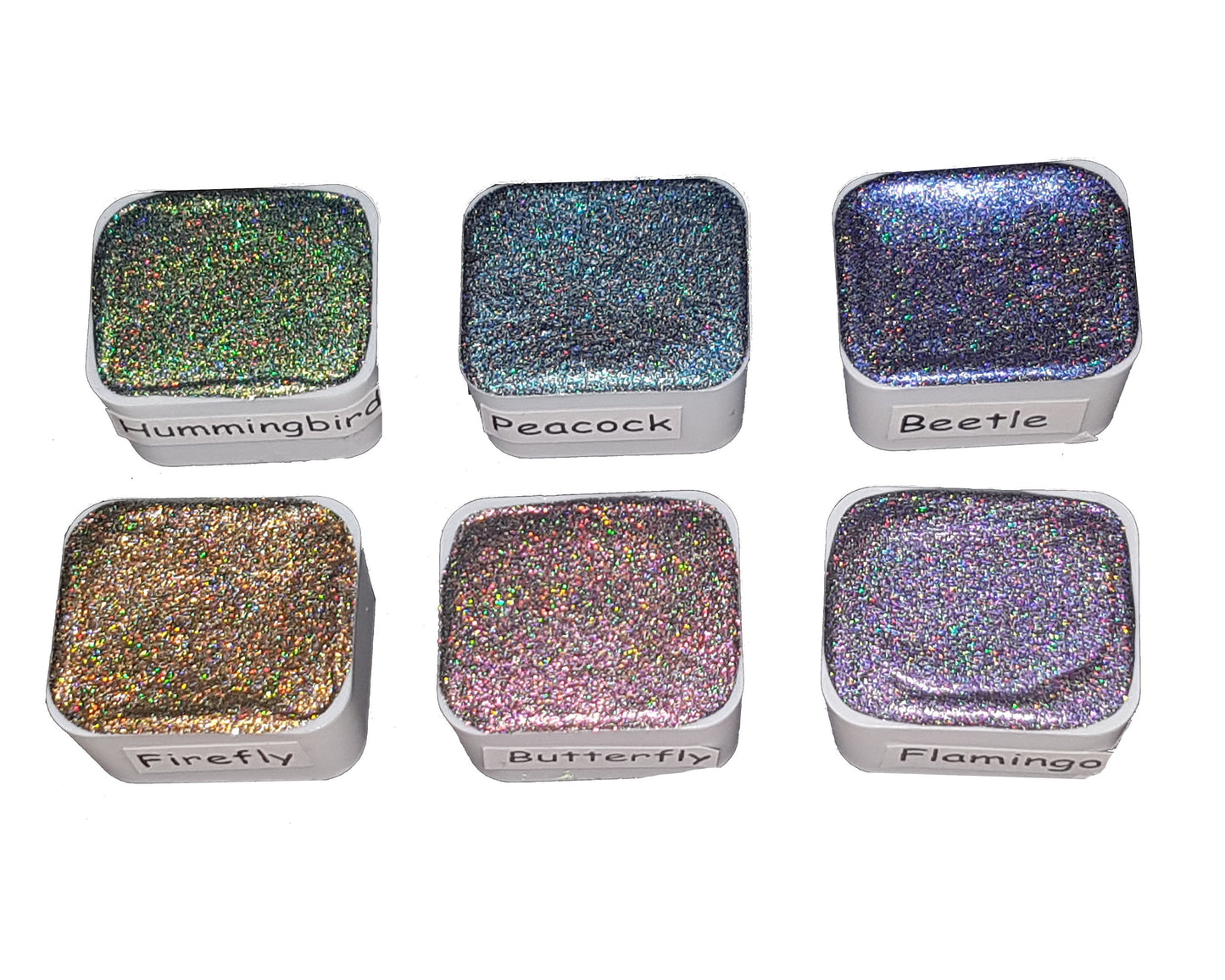 Nature Series *Half Pan* Holo Chameleon Watercolour Paint Artist Palette Set - Colour Shifting Paint - Handmade