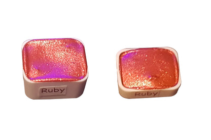 Ruby *Gemstone Series* Handmade Chrome Watercolour Paint - Metallic Glitter Holo Shimmer