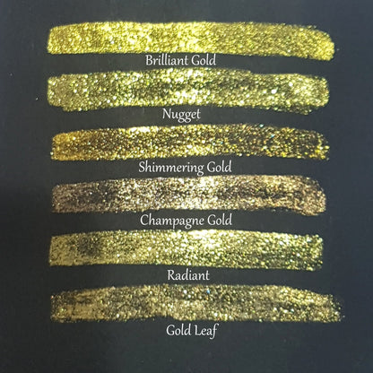 Brilliant Gold *Golden Series* Handmade Gold Chrome Watercolour Paint - Metallic Glitter Shimmer