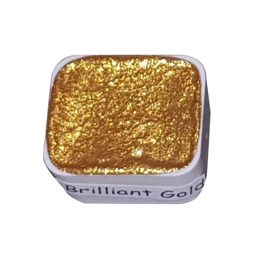 Brilliant Gold *Golden Series* Handmade Gold Chrome Watercolour Paint - Metallic Glitter Shimmer