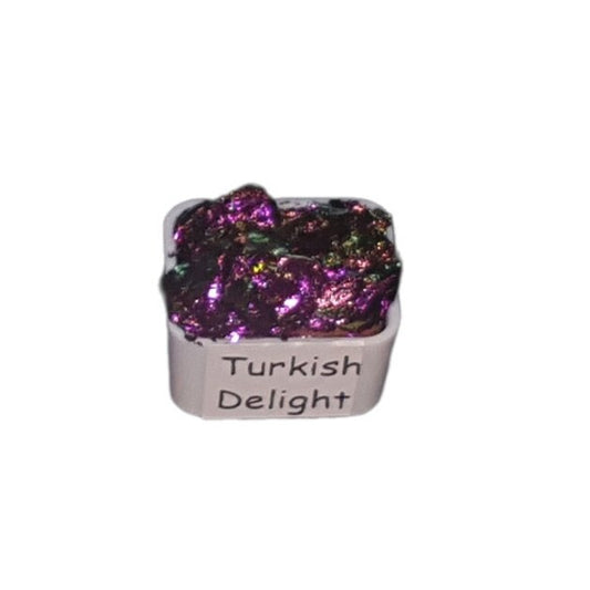 Turkish Delight *Flaky* Chameleon Handmade Watercolour Paint - Half Pan - Metallic Color Shift Paint