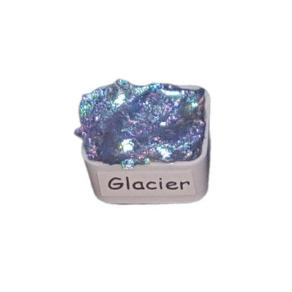 Glacier *Flaky* Chameleon Handmade Watercolour Paint - Half Pan - Metallic Color Shift Paint