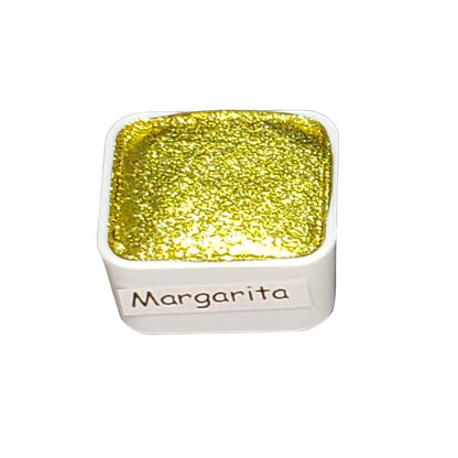 Cocktail Series - Margarita - Neon Chrome Handmade Metallic Watercolour Paint