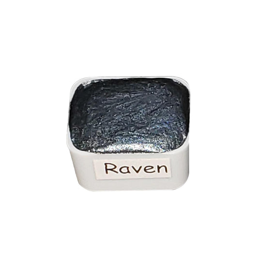 Gothic Series - Raven - Black Chameleon Handmade Watercolour Paint Metallic Color Shift