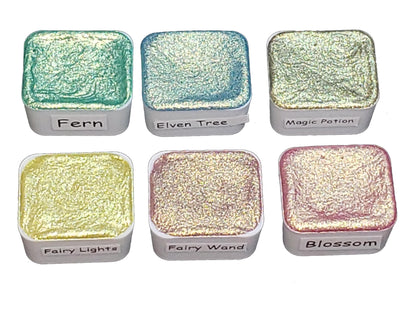 Fairy Series Vol 2 *Half Pan* Handmade Watercolour Palette - Gold Shift Chameleon Paint