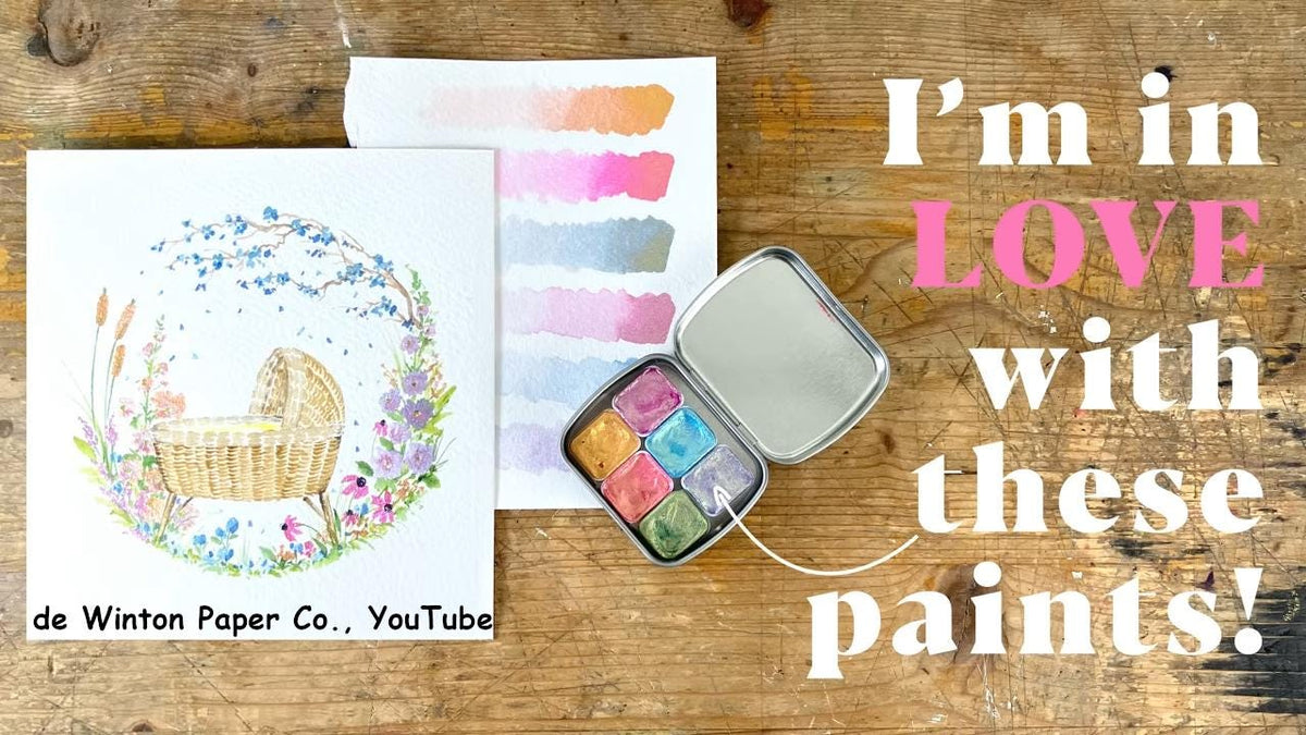 Fairy Series Handmade Chameleon Watercoulor Paint Dot Card - Set of 6 Colours - Sample Tester - Metallic Glitter Shimmer