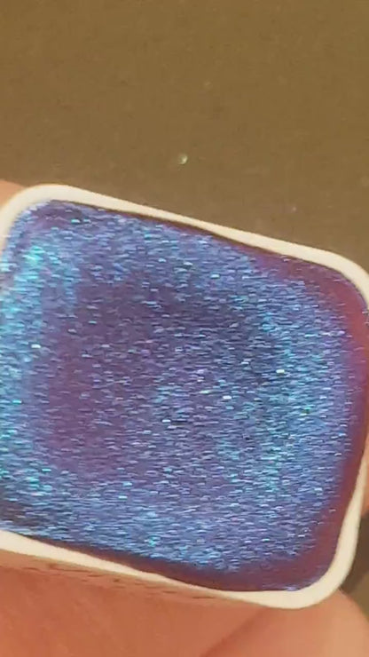 Vivid Series No 13 - Supershift Chameleon Handmade Watercolour Paint - Metallic Glitter Shimmer Calligraphy