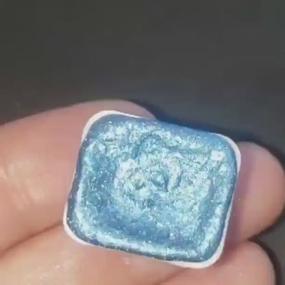 Lapis Lazuli *Limited Edition* Mica + Holo Handmade Watercolour Paint - Half Pan - Metallic Paint