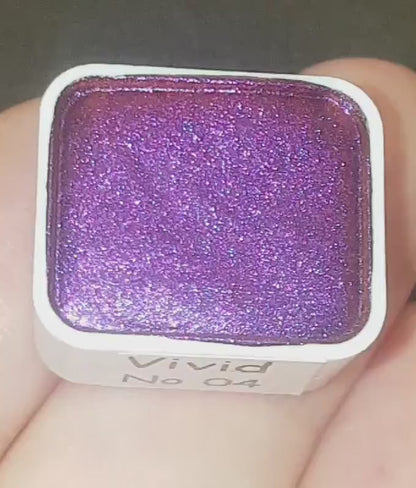Vivid Series No 04 - Supershift Chameleon Handmade Watercolour Paint - Metallic Glitter Shimmer Calligraphy